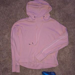 Pink Cropped Hoodie